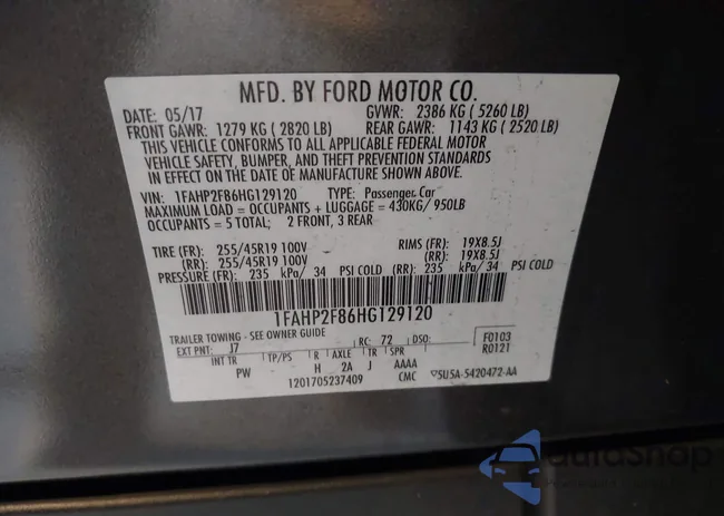 1FAHP2F86HG129120: 44185875