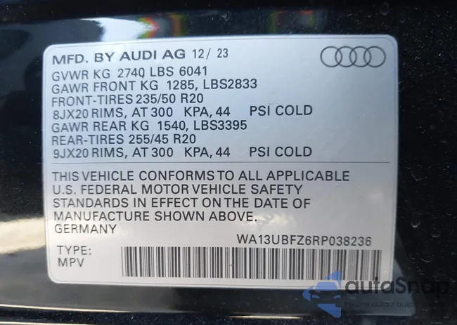 WA13UBFZ6RP038236: 44185959