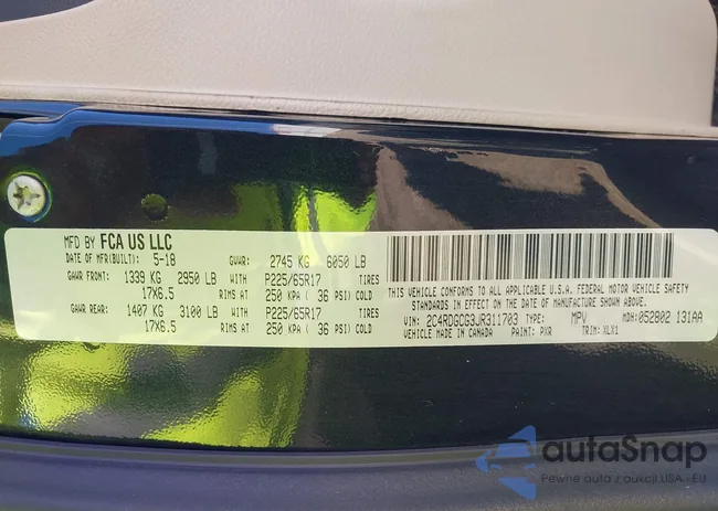 2C4RDGCG3JR311703: 44185107