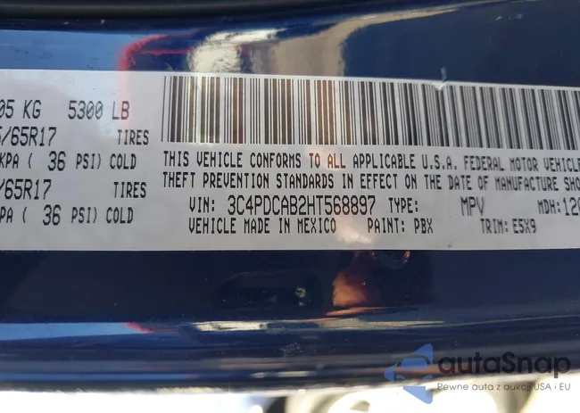 3C4PDCAB2HT568897: 44185135