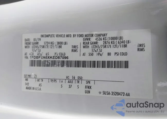 1FDBF2A6XKED87096: 44185254