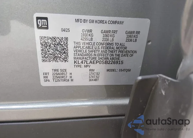 KL47LAEP0SB226915: 44185270