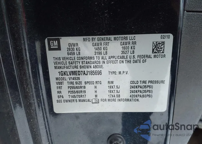 1GKLVMED7AJ185696: 44185274