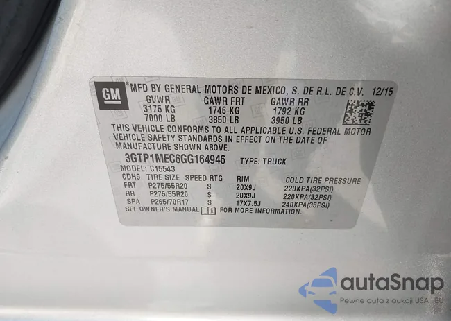 3GTP1MEC6GG164946: 44185309