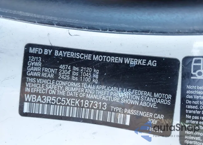 WBA3R5C5XEK187313: 44185330