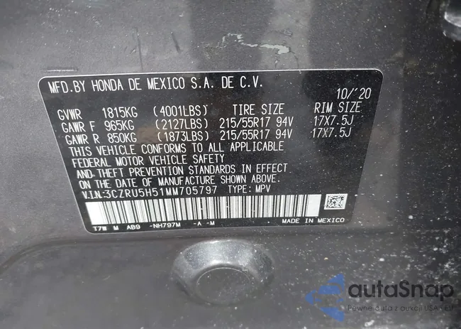 3CZRU5H51MM705797: 44186440