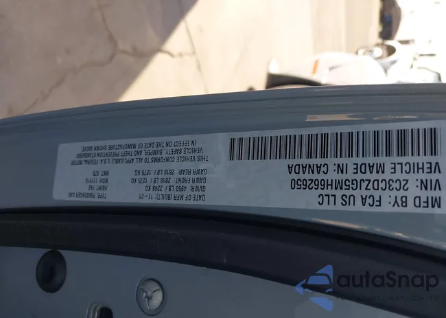 2C3CDZJG5MH662650: 44186508