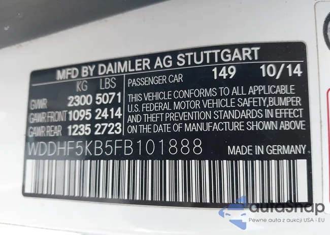 WDDHF5KB5FB101888: 44186532