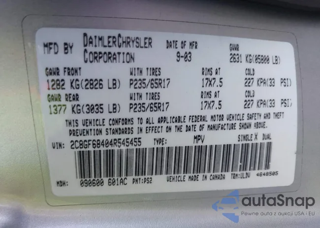 2C8GF68404R545455: 44186584