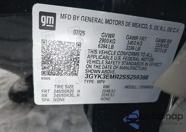 3GYK3EMR2SS259388: 44186641