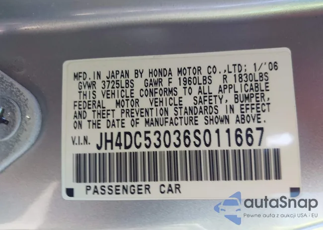 JH4DC53036S011667: 44186653