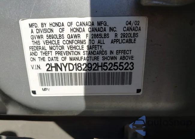 2HNYD18292H525523: 44186691