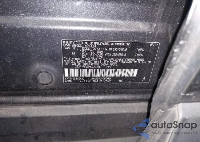 2T3A1RFV5MC231116: 44186700