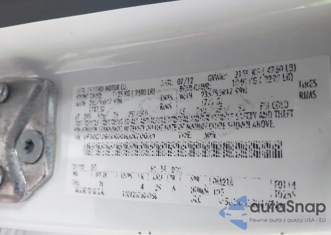 1FMCU9GX0DUA70021: 44186730