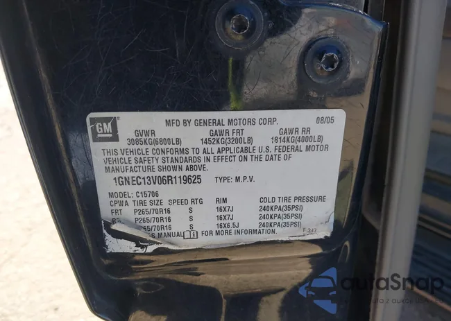 1GNEC13V06R119625: 44186752