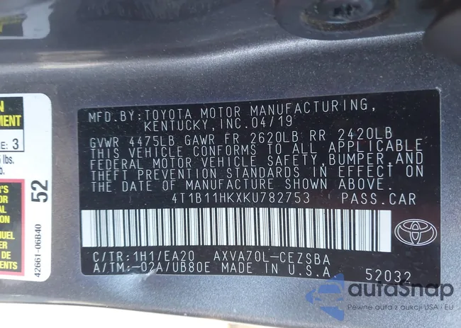 4T1B11HKXKU782753: 44186855