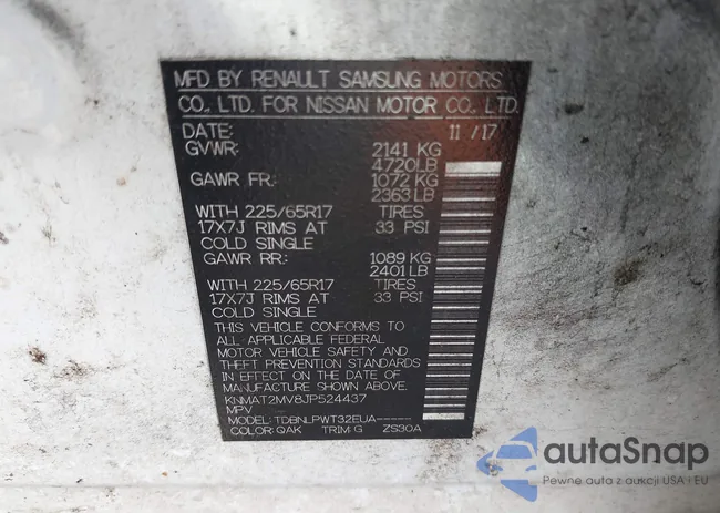 KNMAT2MV8JP524437: 44186016