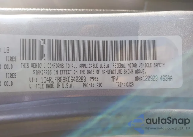 1C4RJFBG9KC642283: 44186032