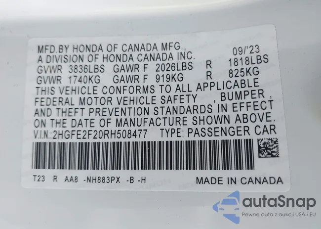 2HGFE2F20RH508477: 44186073