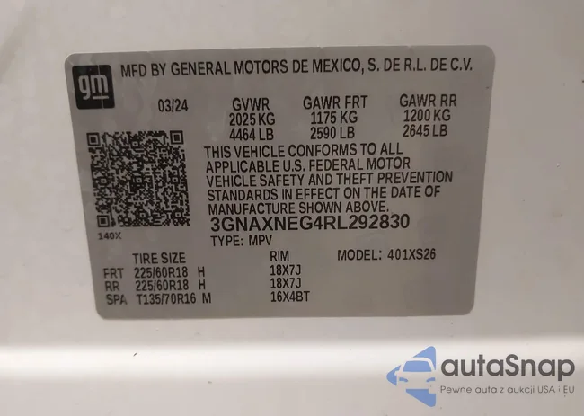 3GNAXNEG4RL292830: 44186086