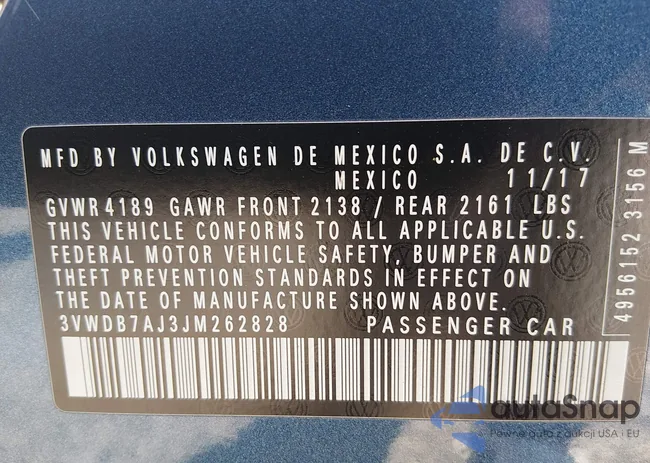 3VWDB7AJ3JM262828: 44186124