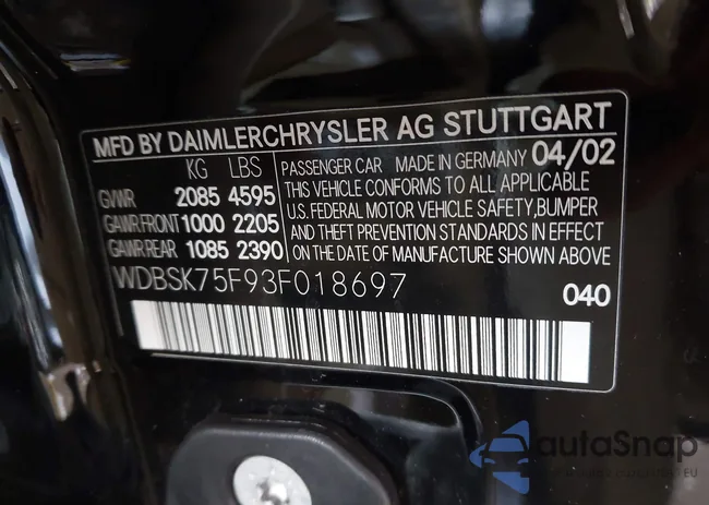 WDBSK75F93F018697: 44186150