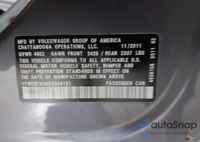 1VWCN7A36CC026151: 44186170