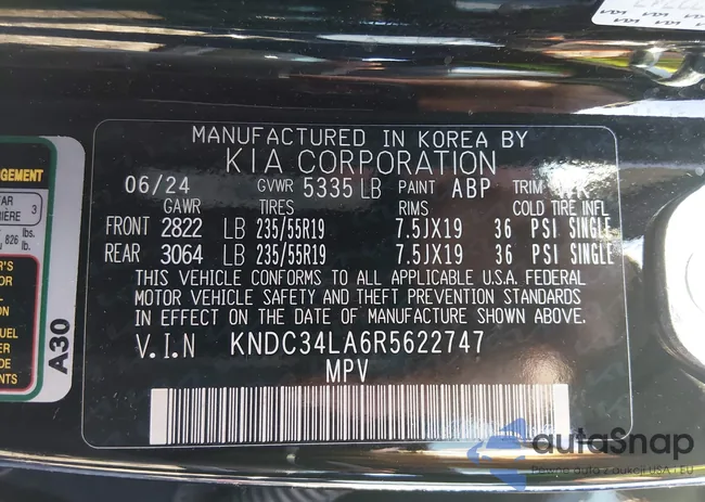 KNDC34LA6R5622747: 44186179