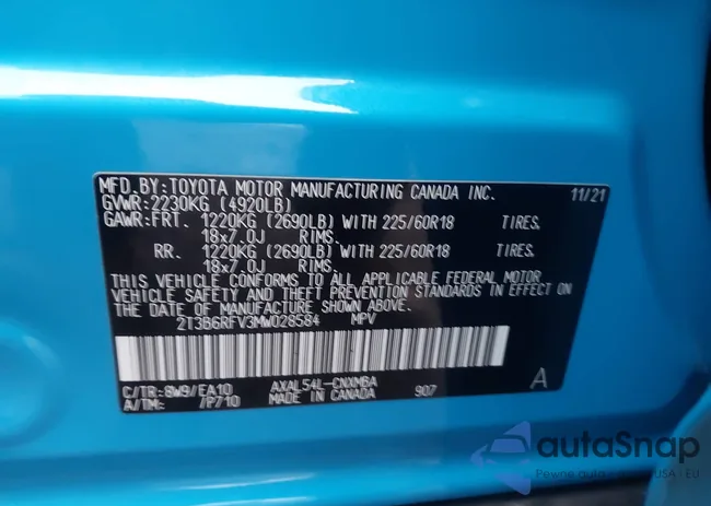 2T3B6RFV3MW028584: 44186249