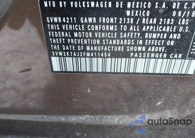 3VW2K7AJ2FM411454: 44186345