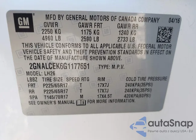 2GNALCEK6G1177651: 44186362