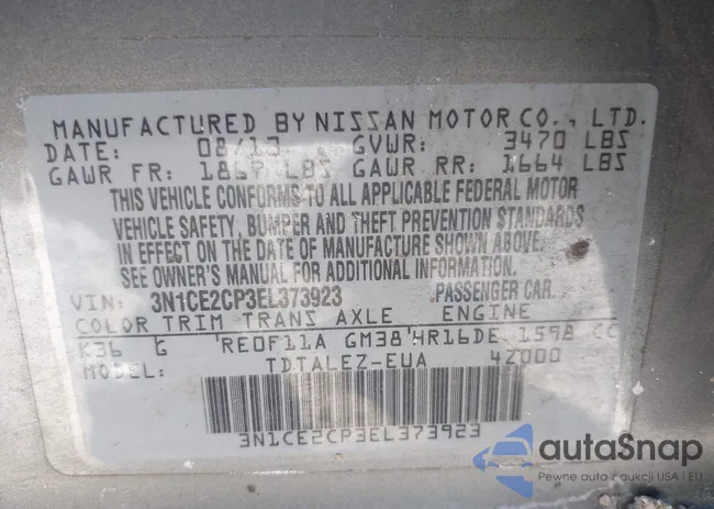 3N1CE2CP3EL373923: 44187517