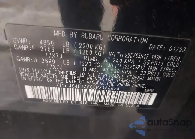 4S4BTAFC6P3168625: 44187692