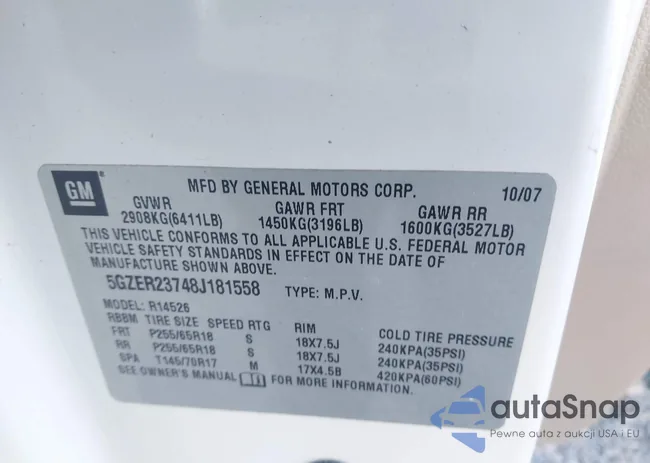 5GZER23748J181558: 44187733