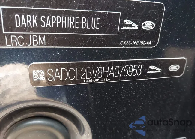 SADCL2BV8HA075953: 44187991