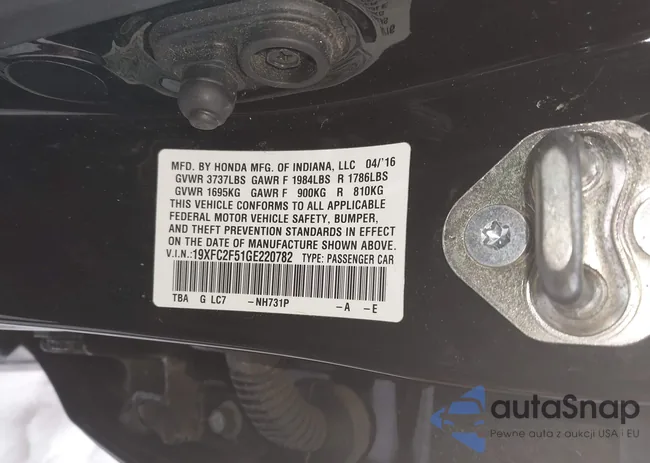 19XFC2F51GE220782: 44187099