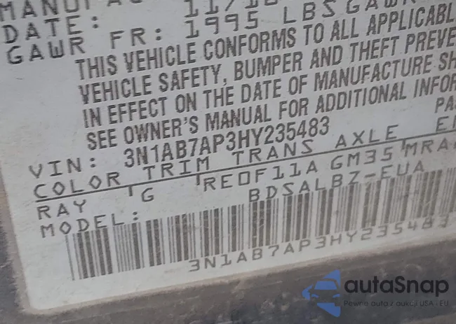 3N1AB7AP3HY235483: 44187178