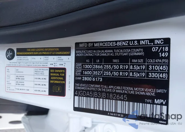 4JGDA5JB3JB182645: 44187193