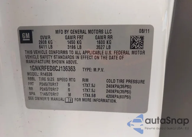 1GNKRFED8CJ136363: 44187252