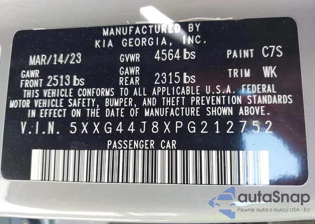 5XXG44J8XPG212752: 44187255