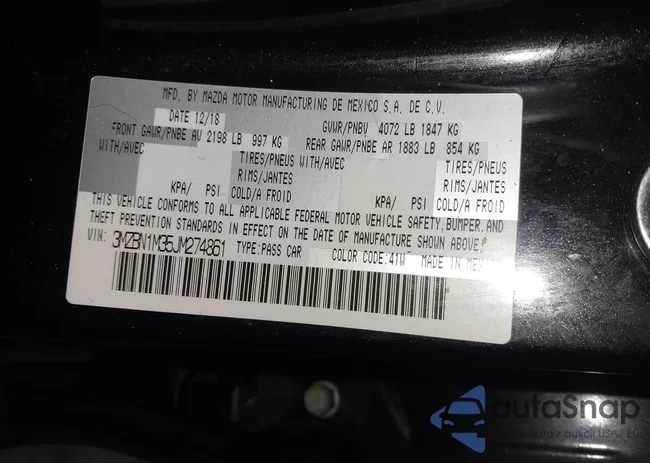 3MZBN1M35JM274861: 44187318