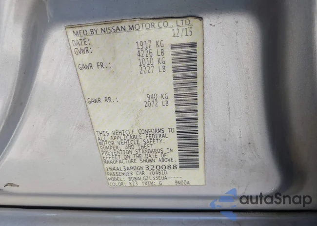 1N4AL3AP0GN320088: 44188430