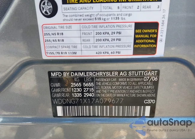 WDDNG71X17A079677: 44188444