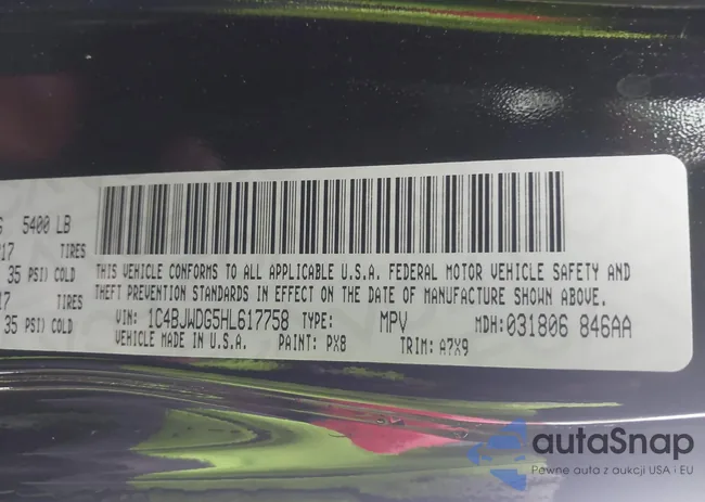 1C4BJWDG5HL617758: 44188483