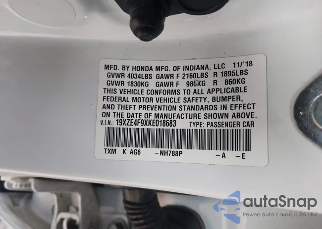 19XZE4F9XKE018683: 44188500