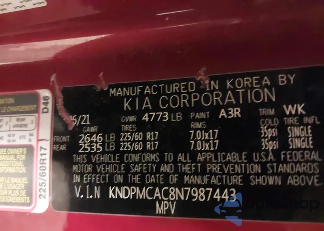 KNDPMCAC8N7987443: 44188583