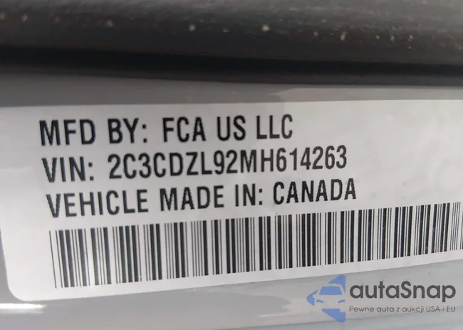 2C3CDZL92MH614263: 44188647