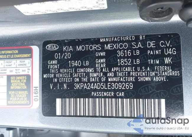 3KPA24AD5LE309269: 44188726