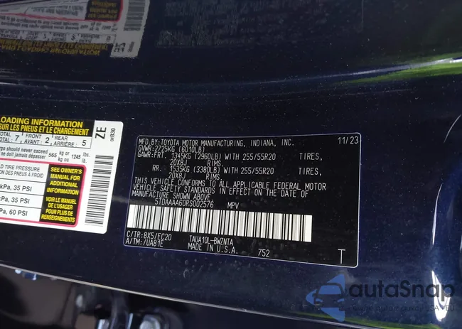 5TDAAAA60RS002576: 44188881