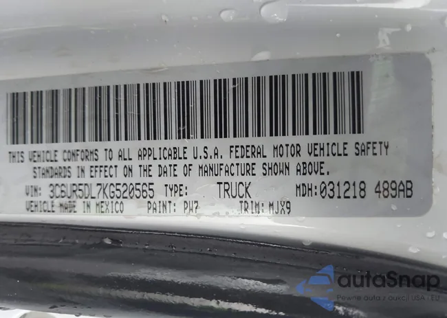 3C6UR5DL7KG520565: 44188930